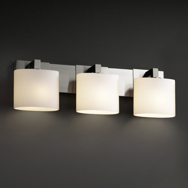 Justice Designs Fusion FSN-8923-30-OPAL-NCKL Bath Vanity Light 28 in. wide - Brushed Nickel