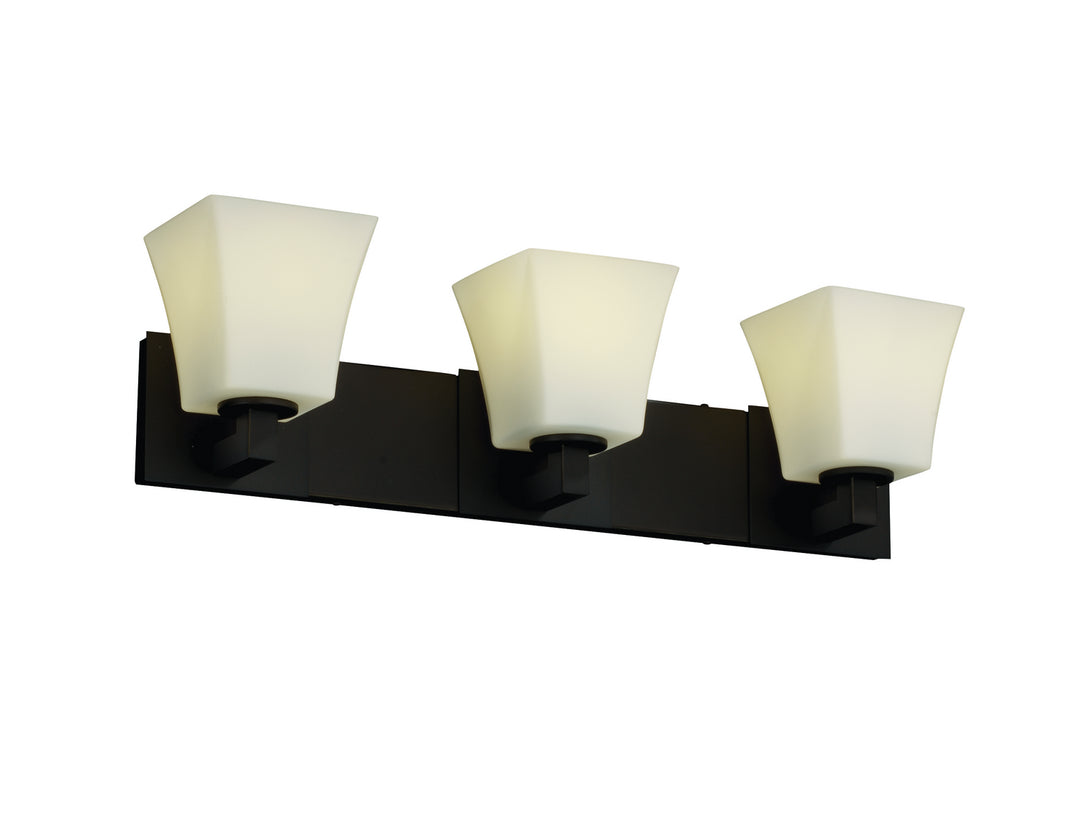 Justice Designs Fusion FSN-8923-40-OPAL-DBRZ Bath Vanity Light 28 in. wide - Dark Bronze