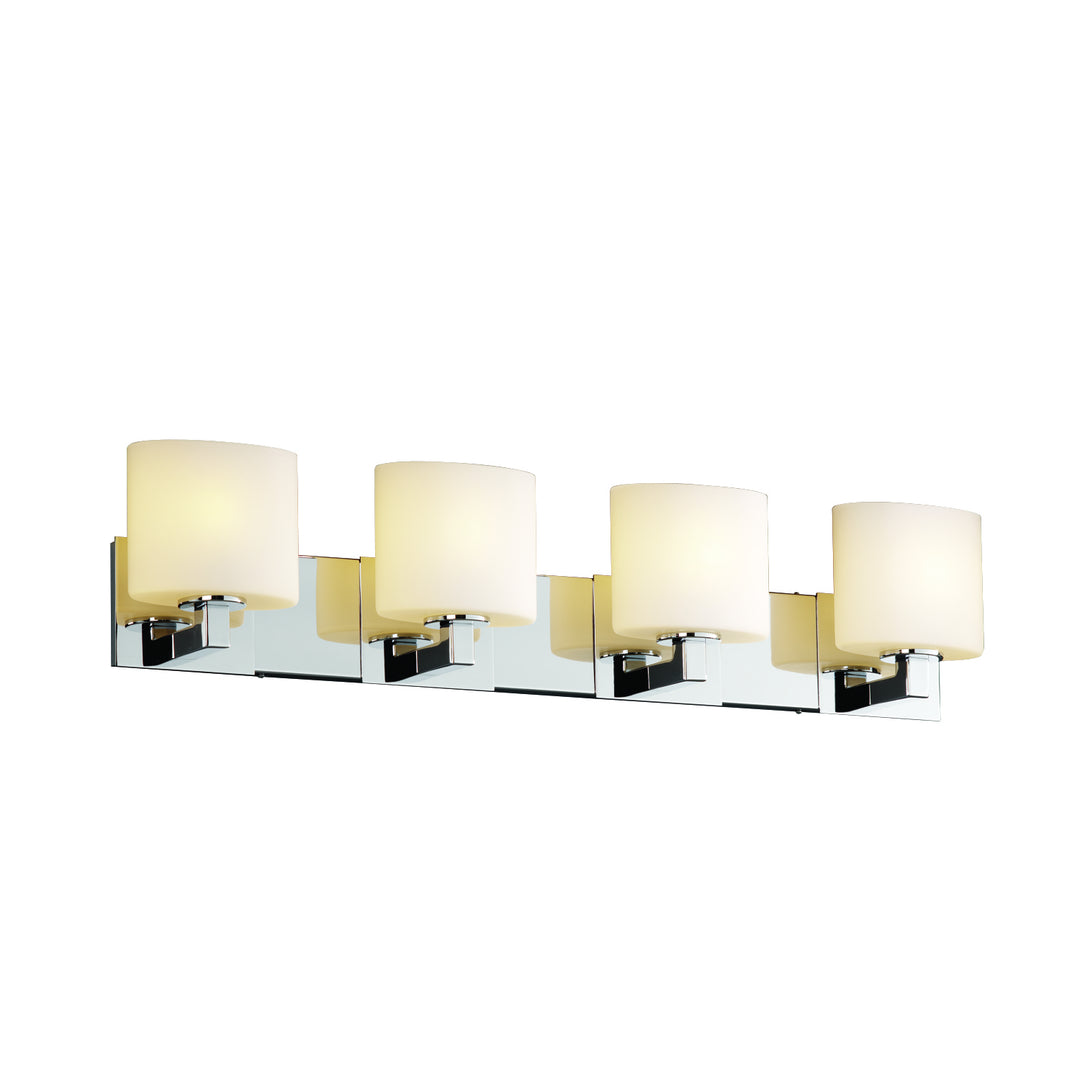 Justice Designs Fusion FSN-8924-30-OPAL-CROM Bath Vanity Light 36 in. wide - Polished Chrome