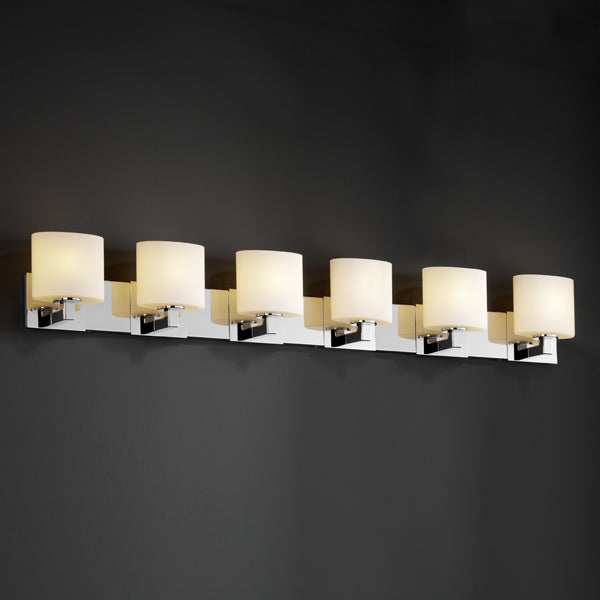 Justice Designs Fusion FSN-8926-30-OPAL-CROM Bath Vanity Light 57 in. wide - Polished Chrome