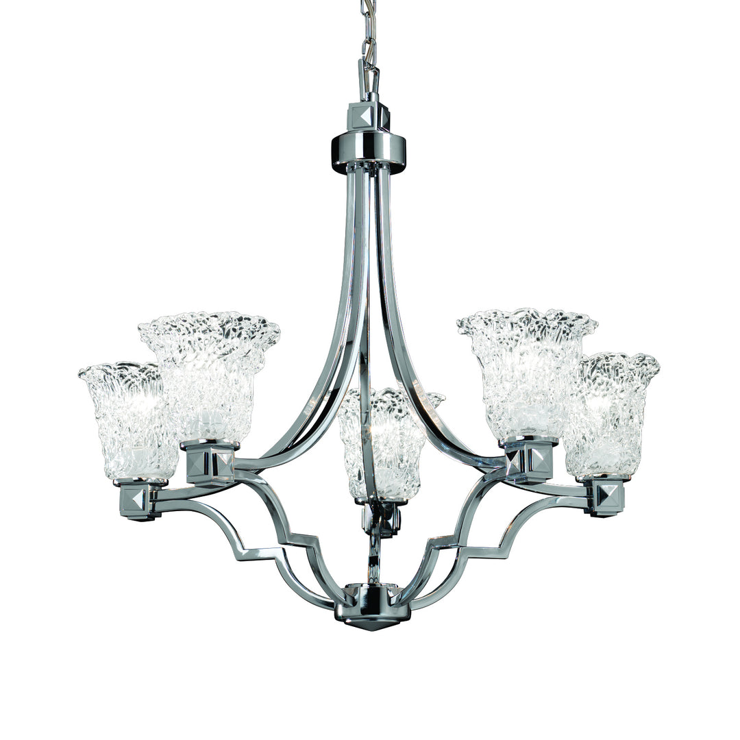 Justice Designs Veneto Luce GLA-8500-20-LACE-CROM Chandelier Light - Polished Chrome