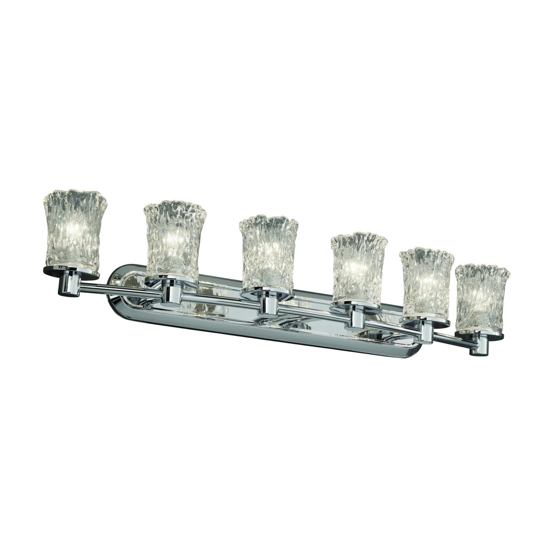 Justice Designs Veneto Luce GLA-8516-16-CLRT-CROM Bath Vanity Light 44 in. wide - Polished Chrome