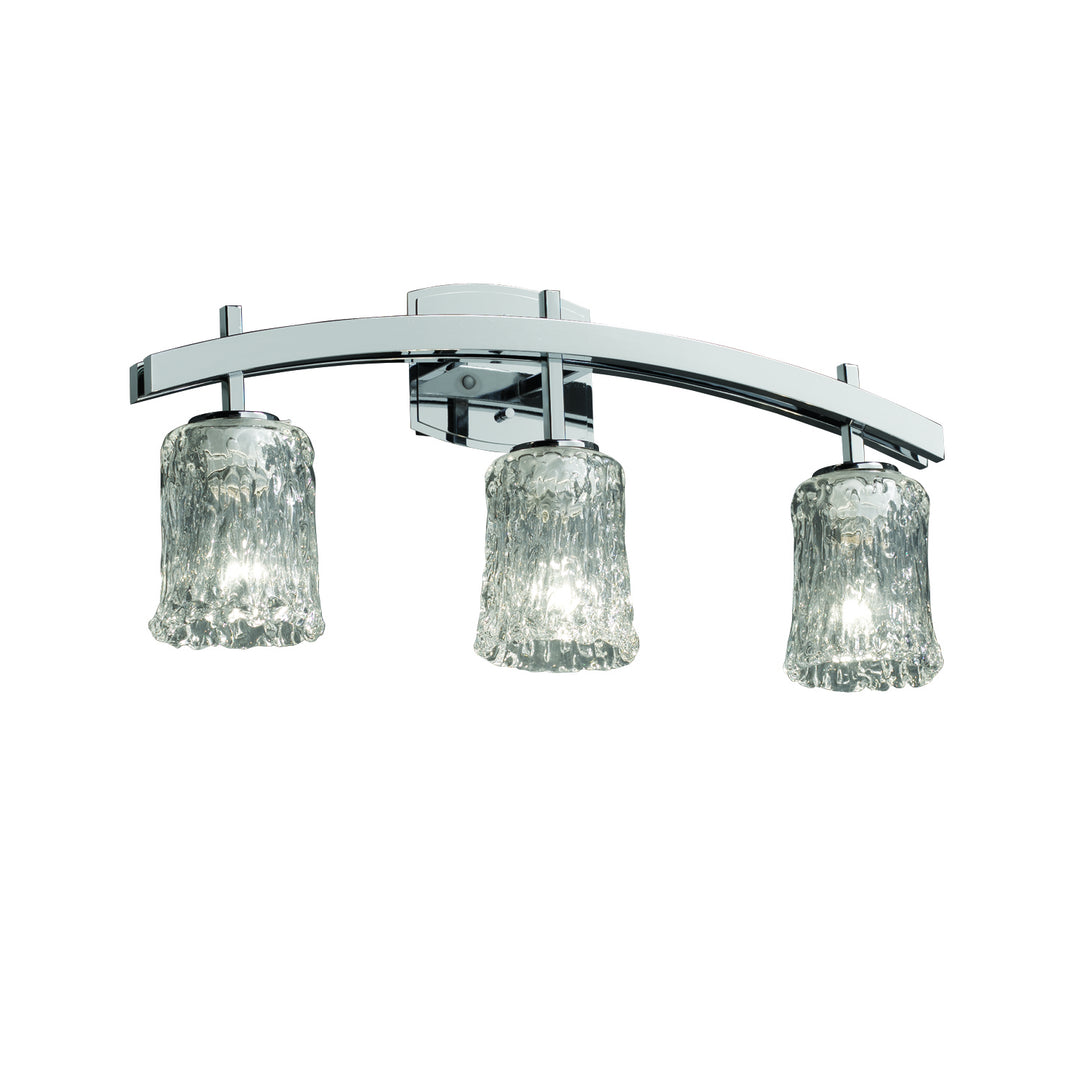 Justice Designs Veneto Luce GLA-8593-16-CLRT-CROM Bath Vanity Light 26 in. wide - Polished Chrome