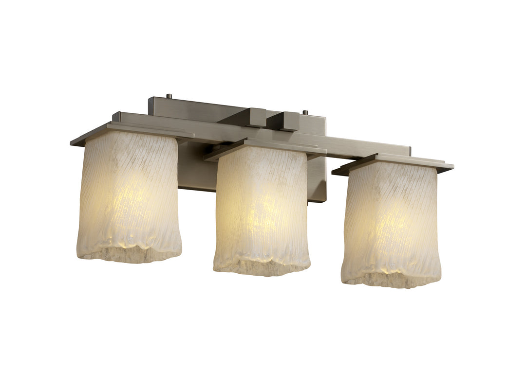 Justice Designs Veneto Luce GLA-8673-26-WHTW-NCKL Bath Vanity Light 22 in. wide - Brushed Nickel