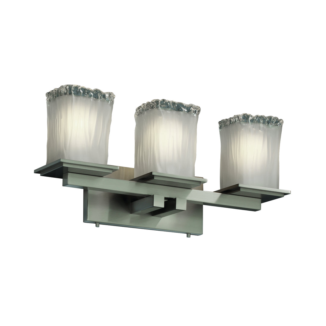 Justice Designs Veneto Luce GLA-8673-26-WTFR-NCKL Bath Vanity Light 22 in. wide - Brushed Nickel