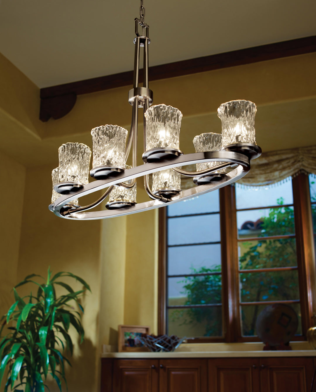 Justice Designs Veneto Luce GLA-8751-16-CLRT-NCKL Chandelier Light - Brushed Nickel