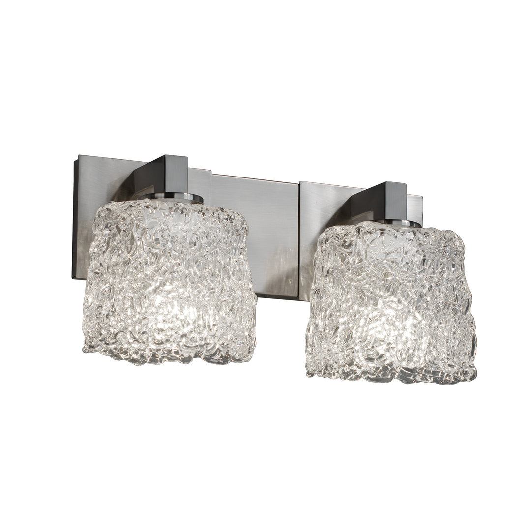Justice Designs Veneto Luce GLA-8922-30-LACE-NCKL Bath Vanity Light 16 in. wide - Brushed Nickel