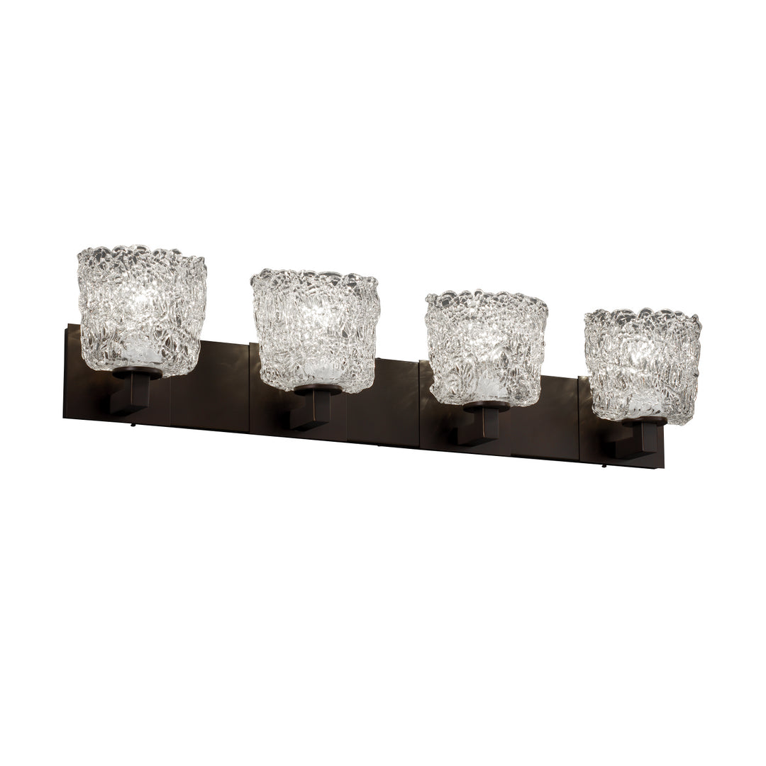 Justice Designs Veneto Luce GLA-8924-30-LACE-DBRZ Bath Vanity Light 36 in. wide - Dark Bronze