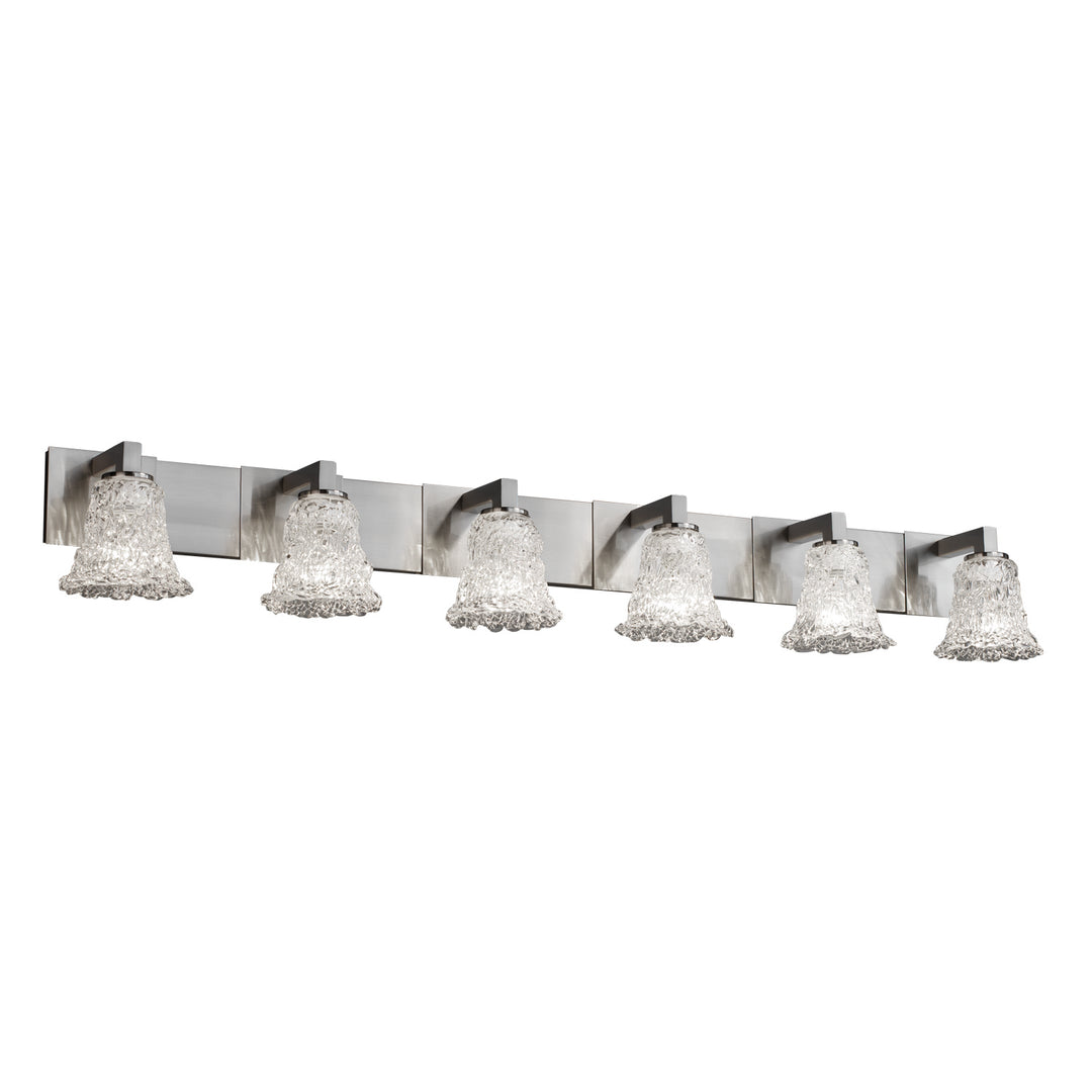 Justice Designs Veneto Luce GLA-8926-20-LACE-NCKL Bath Vanity Light 56 in. wide - Brushed Nickel