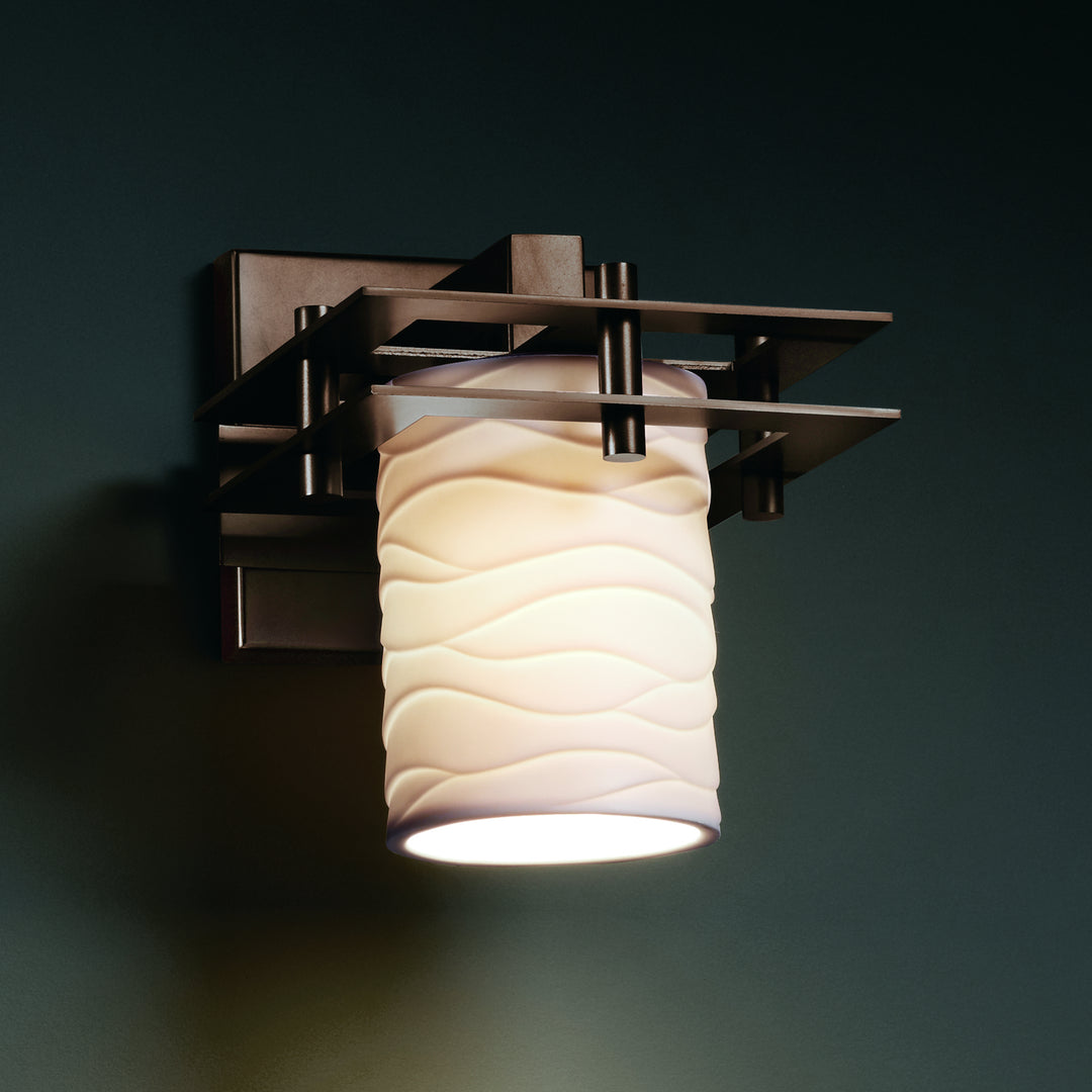 Justice Designs Limoges POR-8171-10-WAVE-DBRZ Wall Light - Dark Bronze