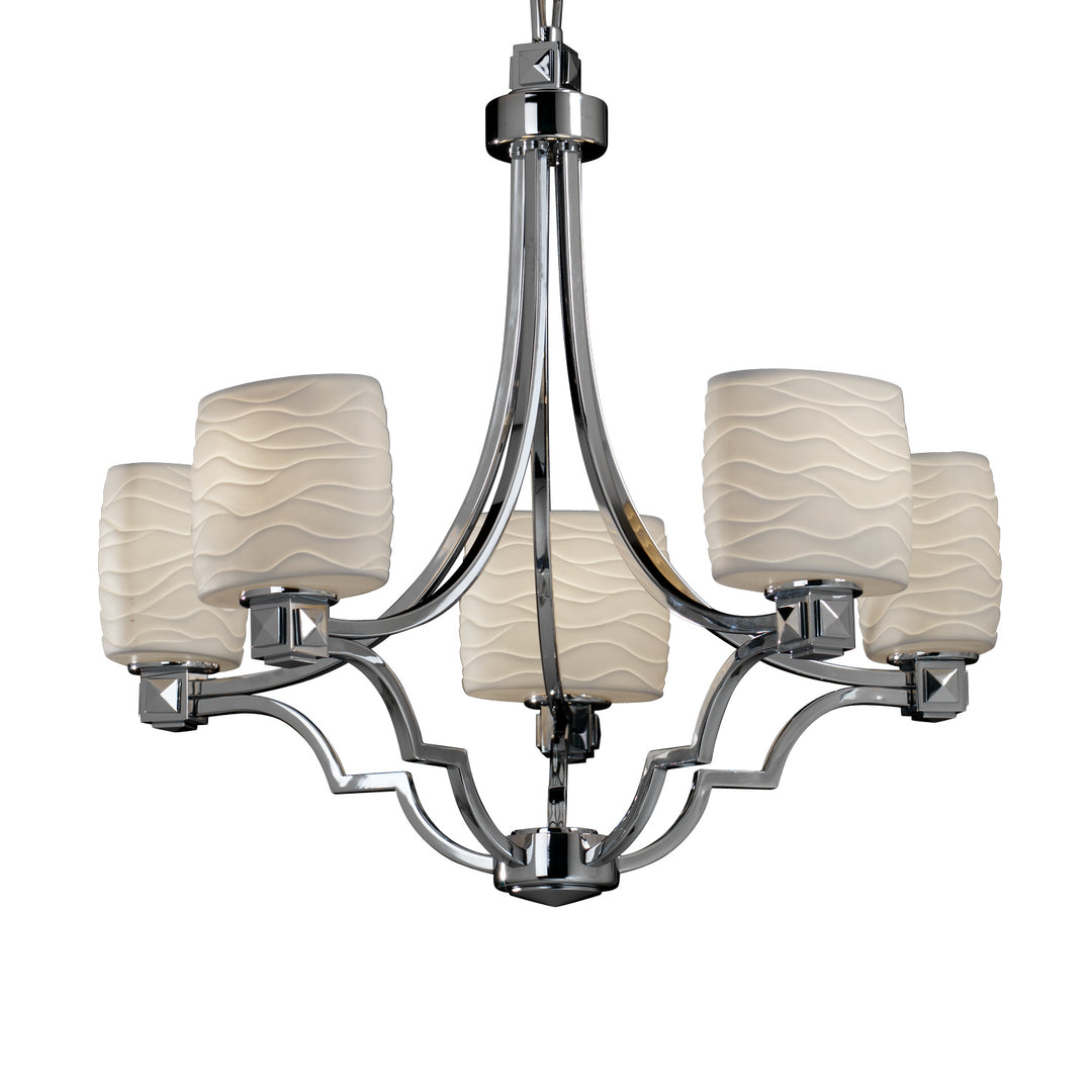 Justice Designs Limoges POR-8500-30-WAVE-CROM Chandelier Light - Polished Chrome