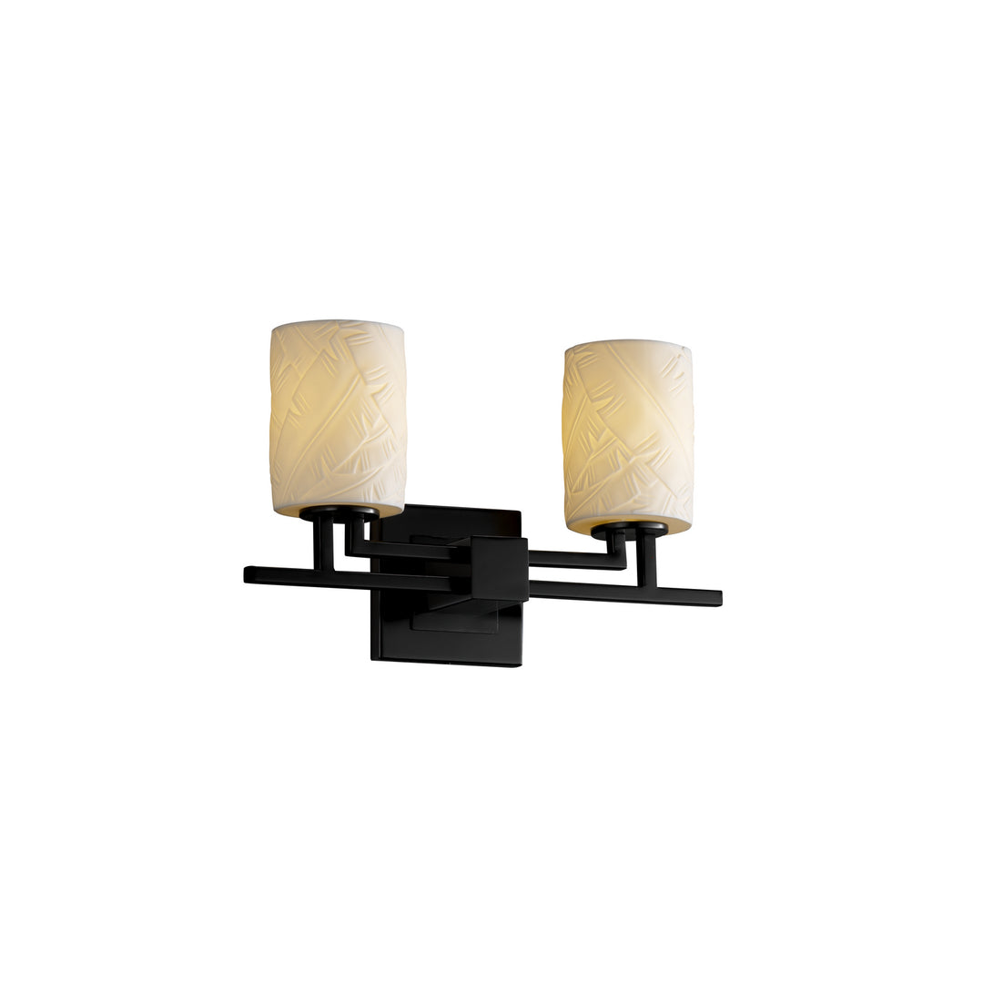 Justice Designs Limoges POR-8702-10-BANL-MBLK Bath Vanity Light 16 in. wide - Matte Black