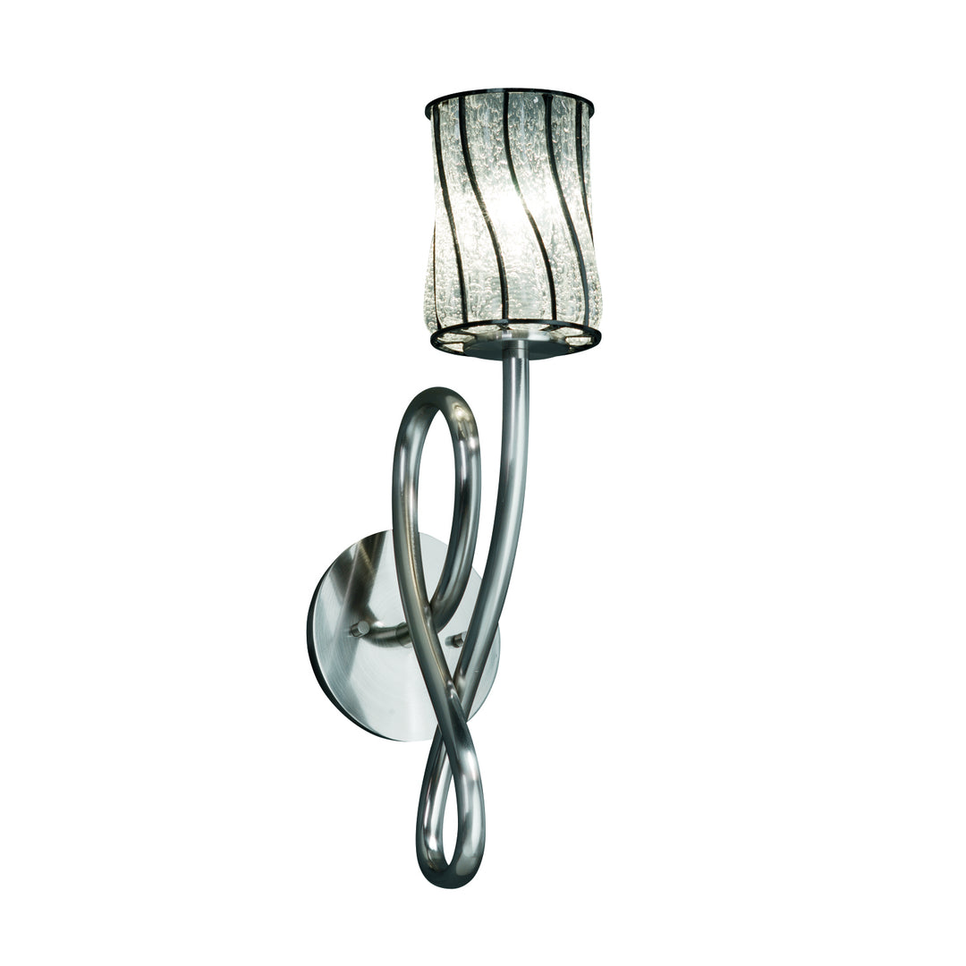 Justice Designs Wire Glass WGL-8911-10-SWCB-NCKL Wall Light - Brushed Nickel