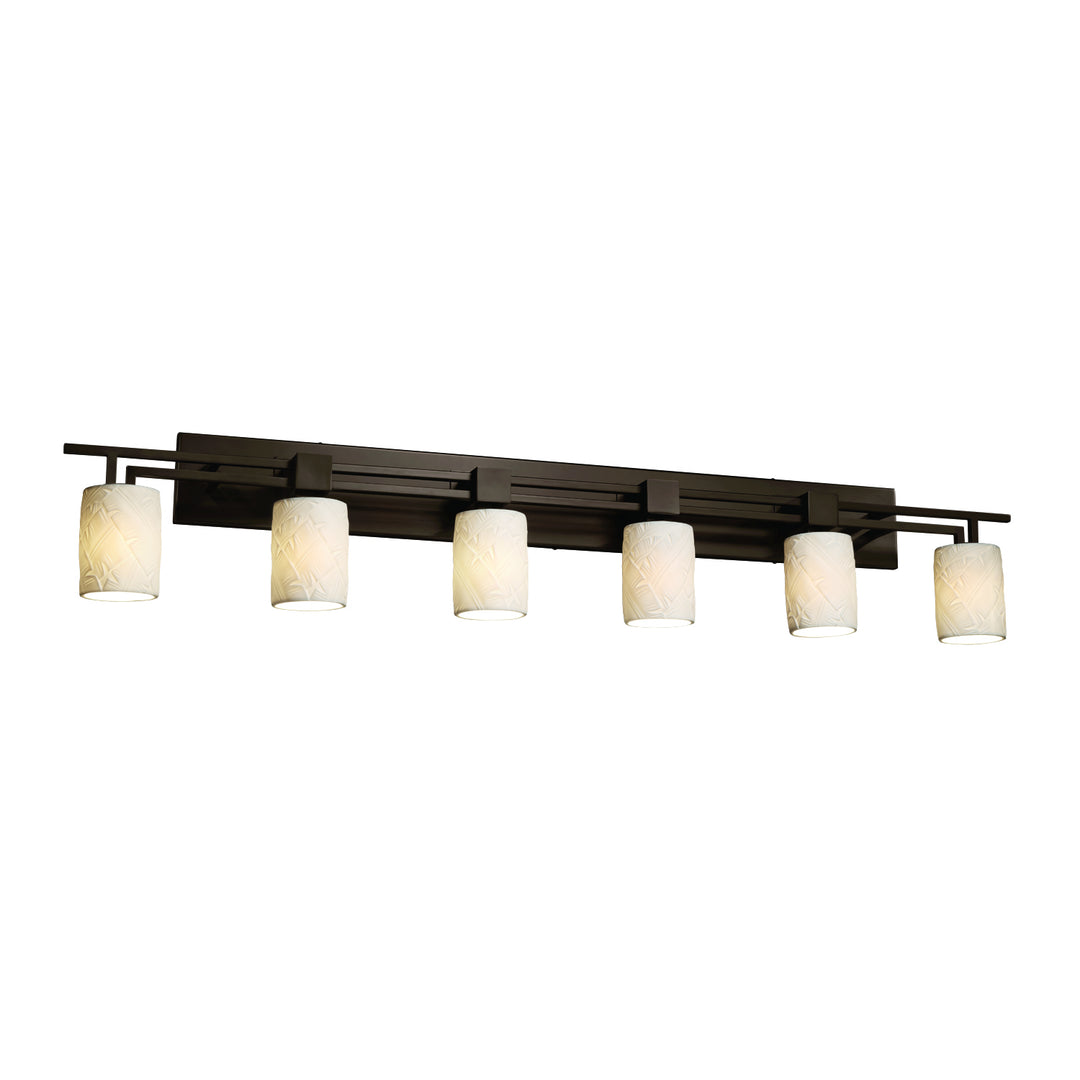 Justice Designs Limoges POR-8706-10-BANL-DBRZ Bath Vanity Light 56 in. wide - Dark Bronze