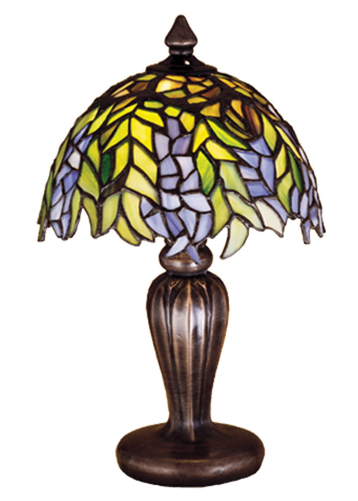 Meyda Tiffany Lighting 30590 Tiffany Honey Locust One Light Mini Lamp Lamp Bronze / Dark