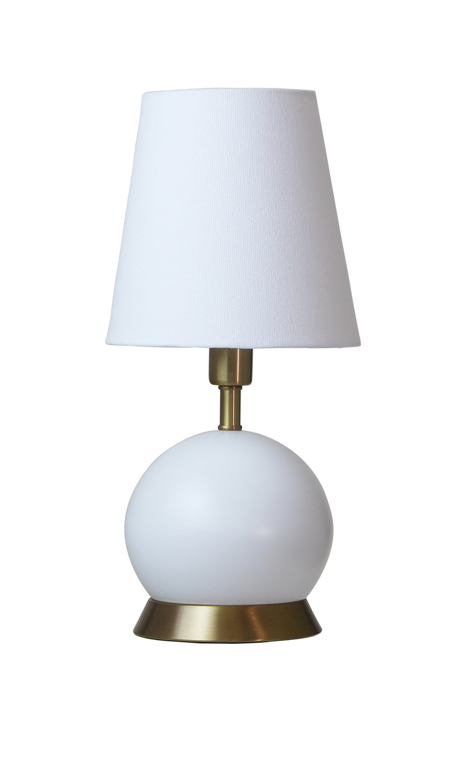 House Of Troy Lighting GEO106  Geo Lamp White With Weathered Brass Accents