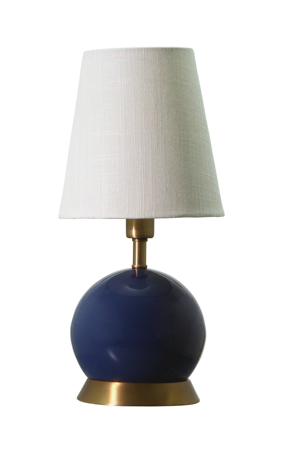 House Of Troy Lighting GEO109  Geo Lamp Navy Blue With Weathered Brass Accents