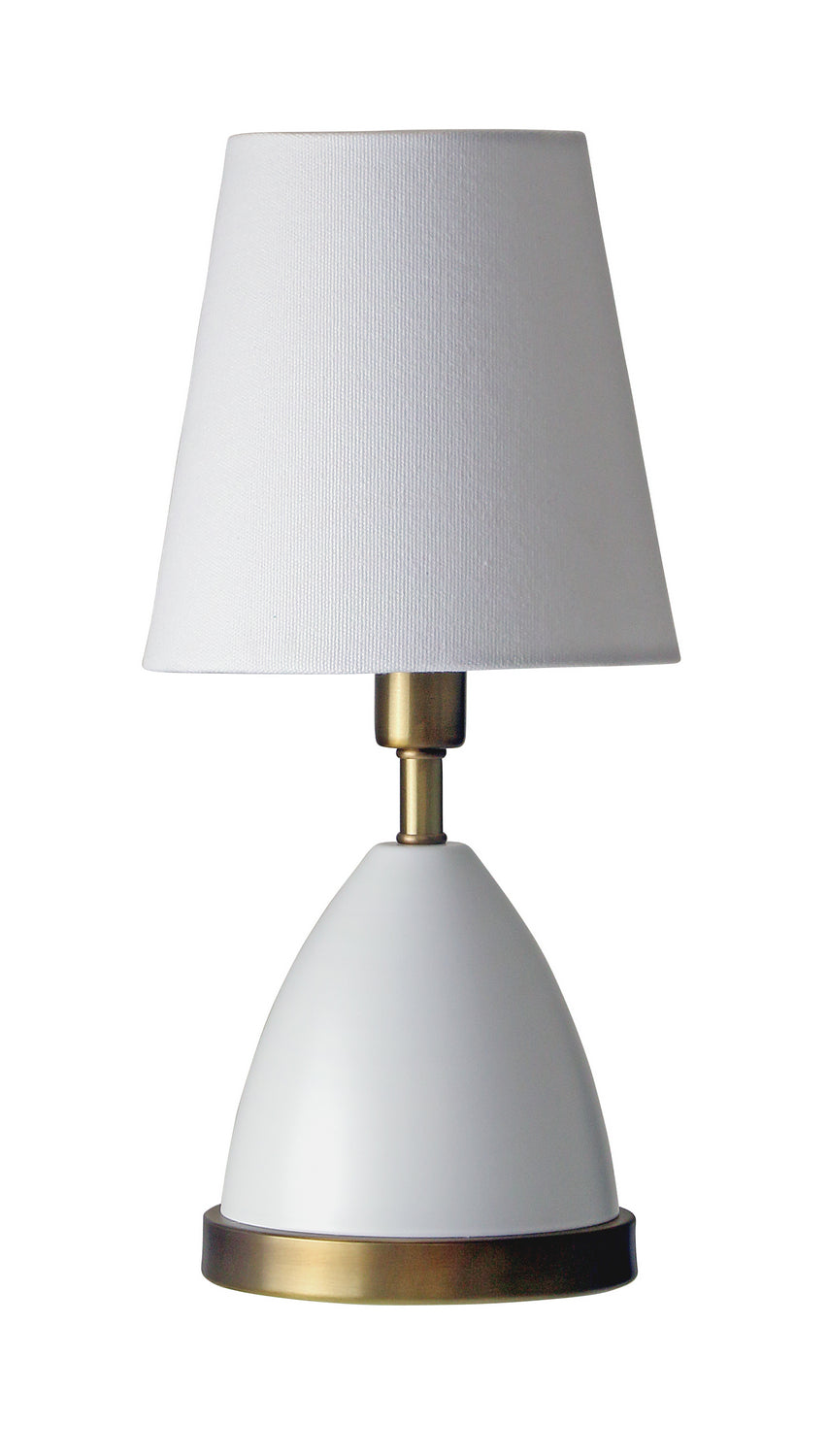 House Of Troy Lighting GEO206  Geo Lamp White With Weathered Brass Accents