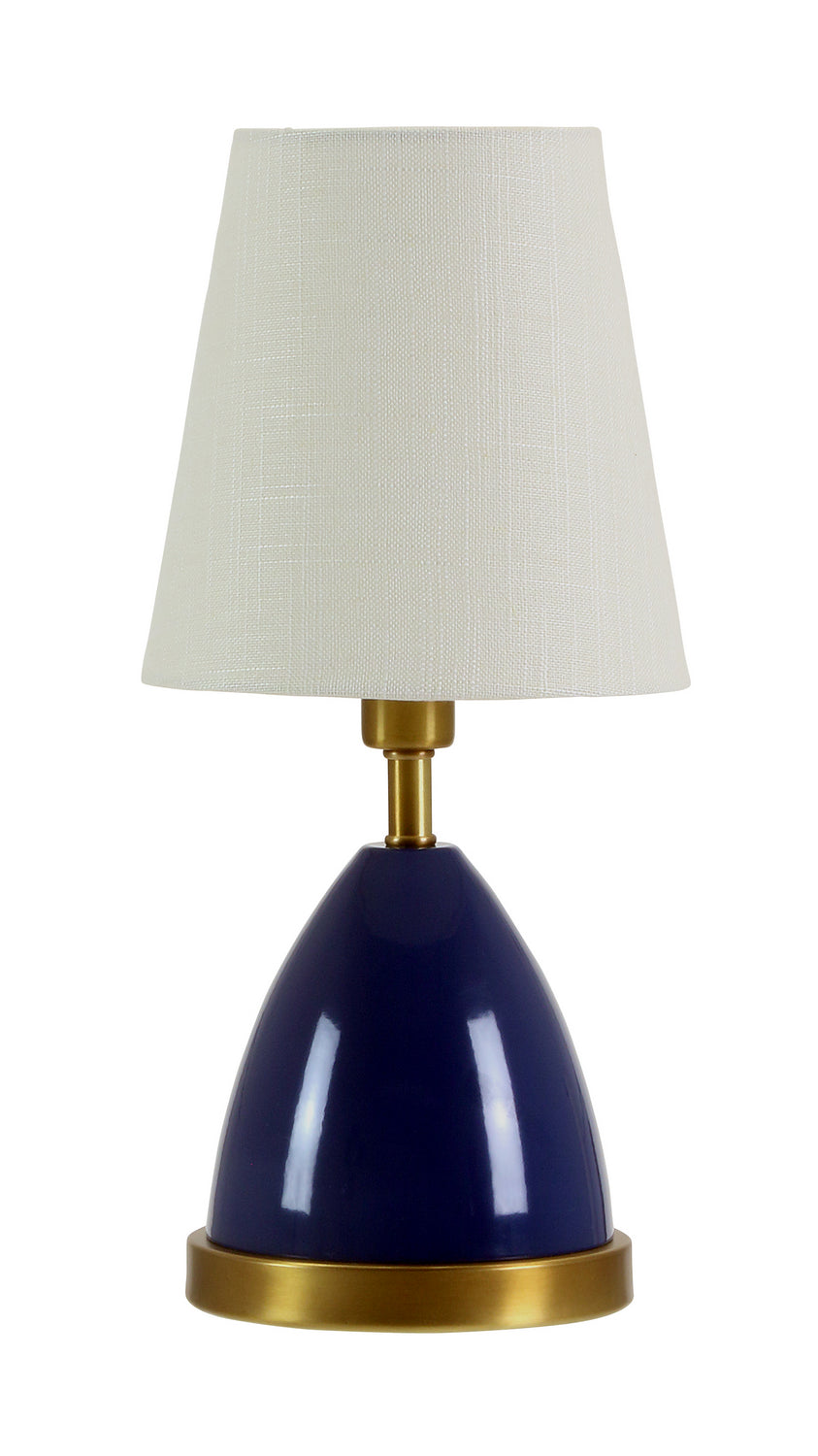 House Of Troy Lighting GEO209  Geo Lamp Navy Blue With Weathered Brass Accents