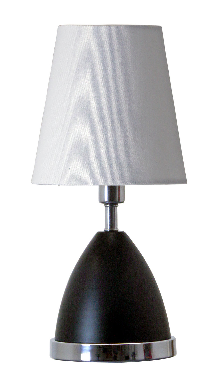 House Of Troy Lighting GEO210  Geo Lamp Black Matte With Chrome Accents