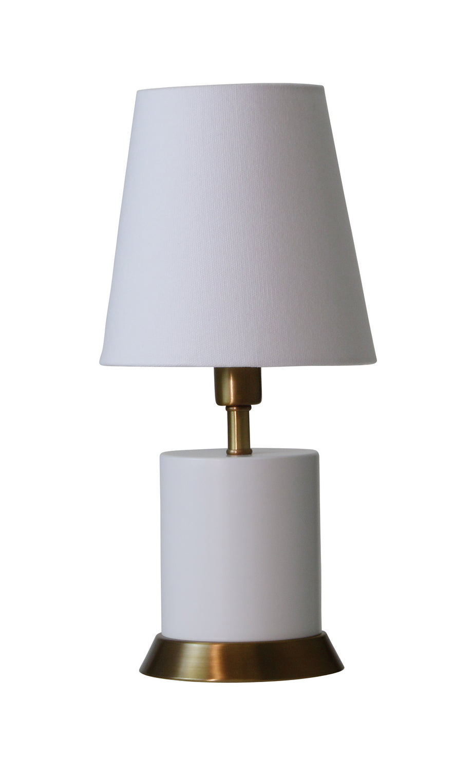 House Of Troy Lighting GEO306  Geo Lamp White With Weathered Brass Accents