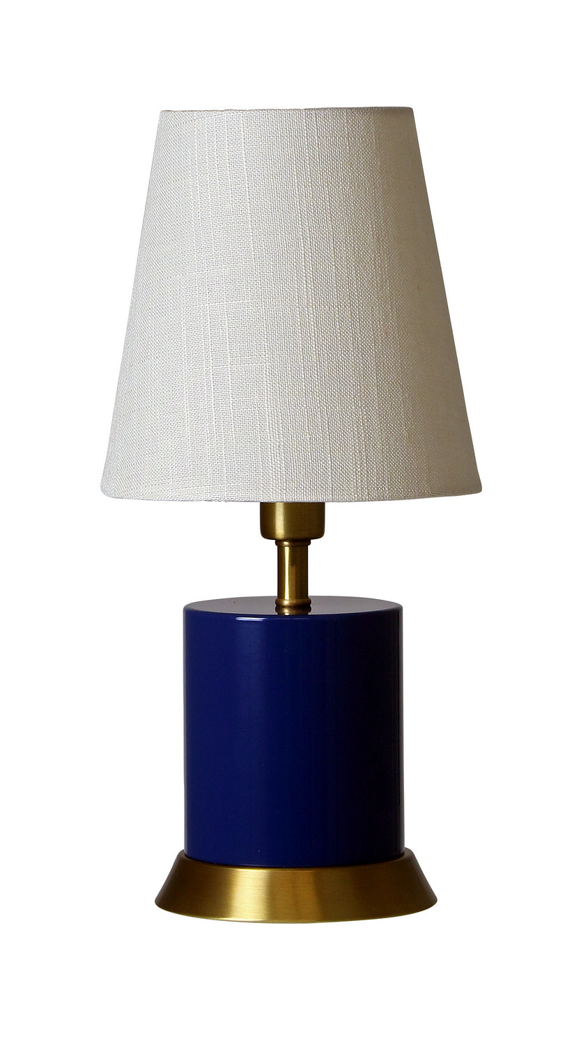 House Of Troy Lighting GEO309  Geo Lamp Navy Blue With Weathered Brass Accents