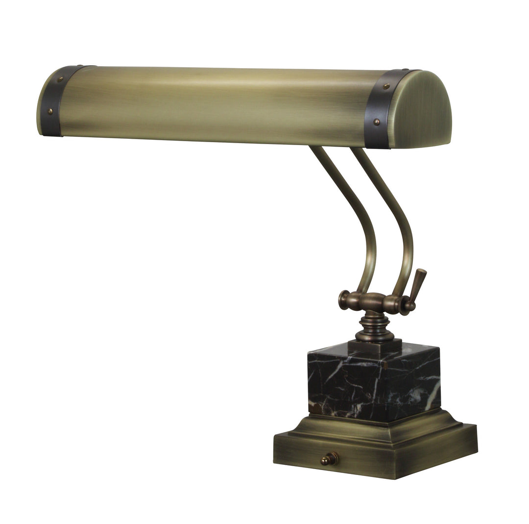 House Of Troy Lighting P14-290-ABMB  Steamer Lamp Antique Brass With Mahogany Bronze Accents