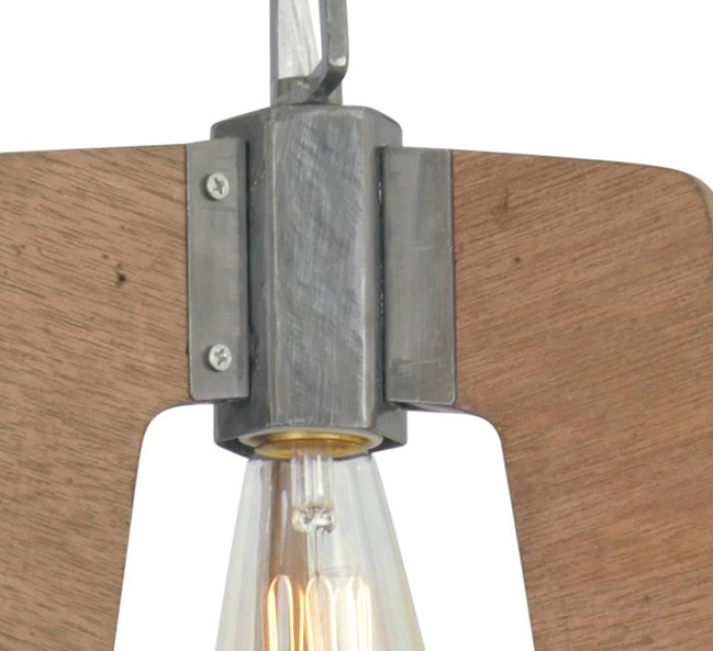 Varaluz Lofty 268M01SLW Pendant Light - Steel,  the wood lends warmth. It`s Industrial design remixed to delightful new heights."/