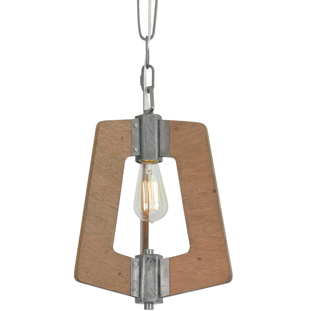 Varaluz Lofty 268M01SLW Pendant Light - Steel,  the wood lends warmth. It`s Industrial design remixed to delightful new heights."/