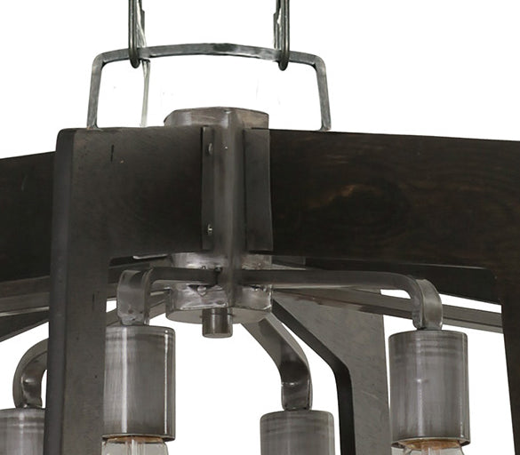 Varaluz Lofty 268N06SL Pendant Light - Steel,  the wood lends warmth. It`s Industrial design remixed to delightful new heights."/