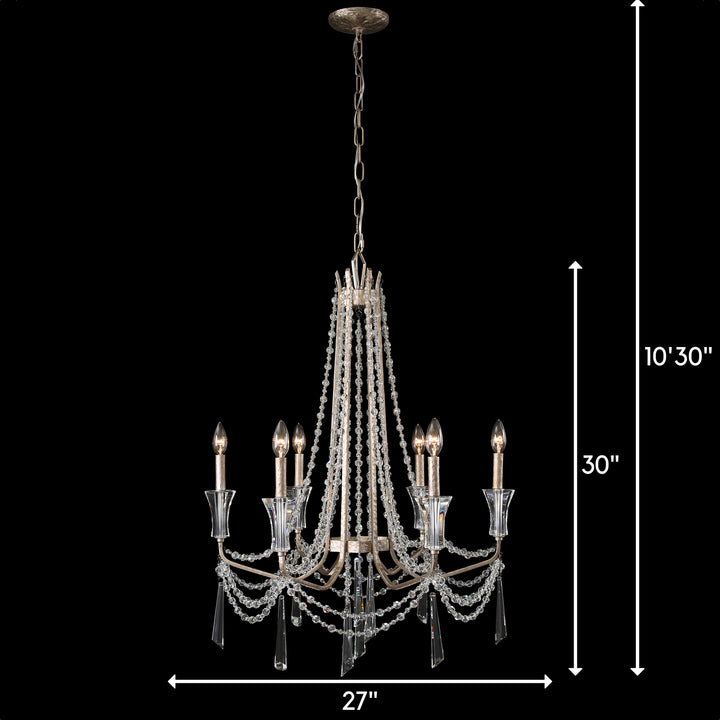 Varaluz Barcelona 270C06TR Chandelier Light - Transcend Silver