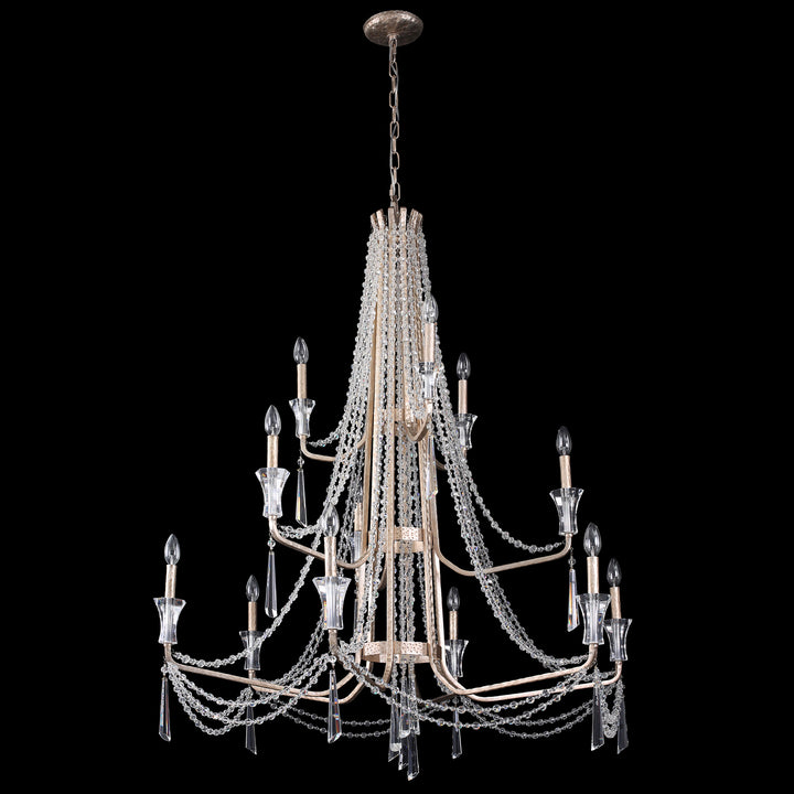 Varaluz Barcelona 270C12TR Chandelier Light - Transcend Silver