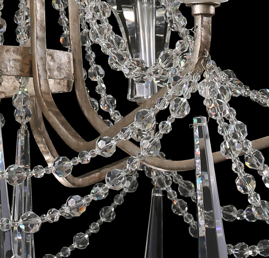 Varaluz Barcelona 270C12TR Chandelier Light - Transcend Silver