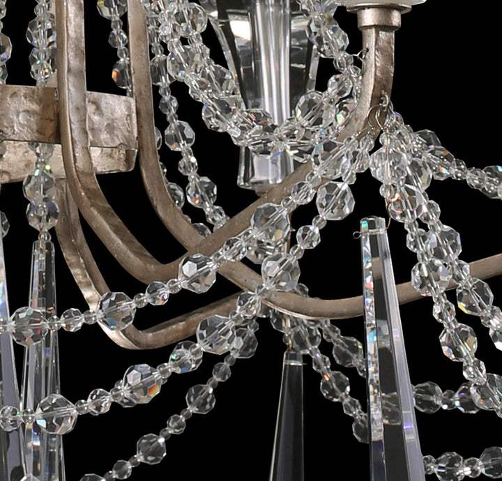 Varaluz Barcelona 270C12TR Chandelier Light - Transcend Silver