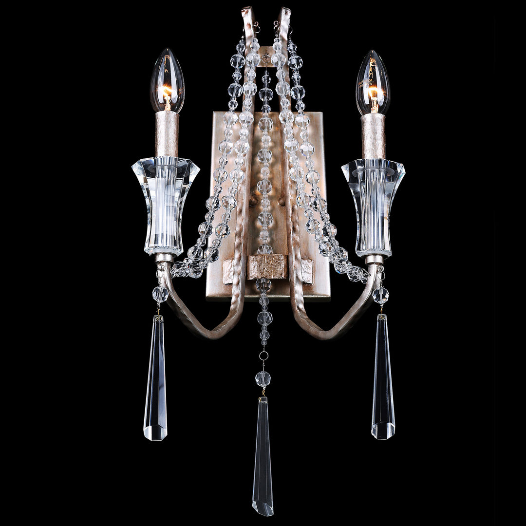 Varaluz Barcelona 270W02TR Wall Sconce Light - Transcend Silver