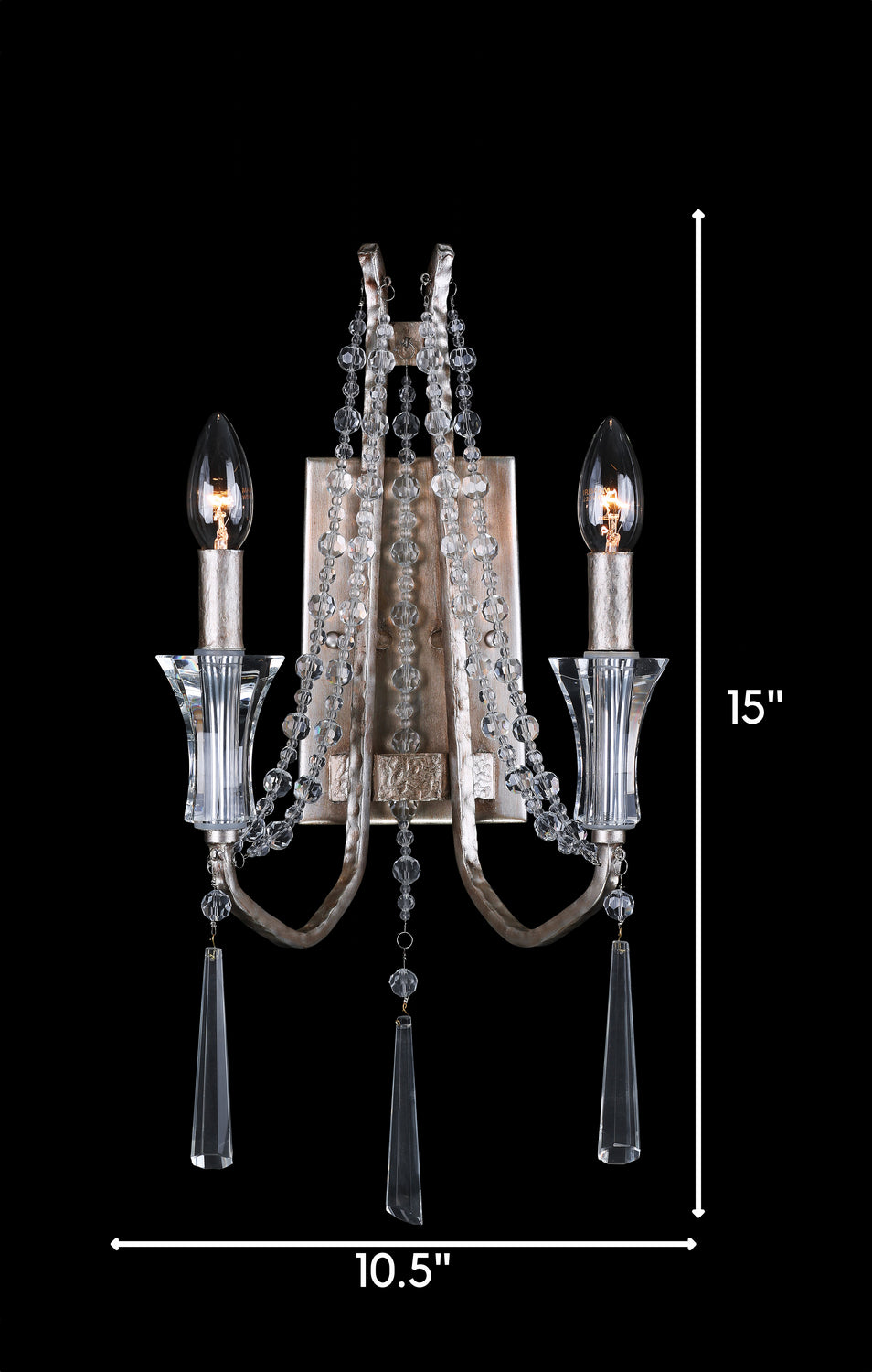 Varaluz Barcelona 270W02TR Wall Sconce Light - Transcend Silver