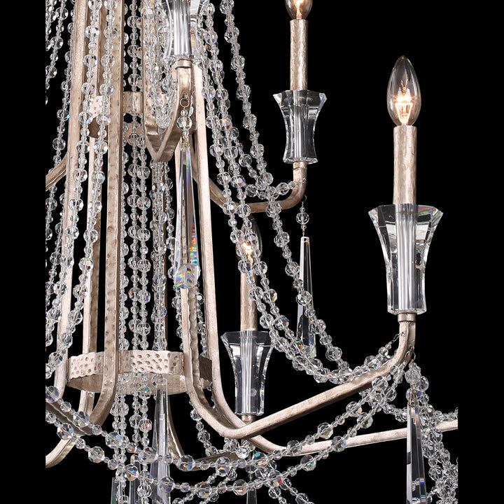 Varaluz Barcelona 270C09TR Chandelier Light - Transcend Silver