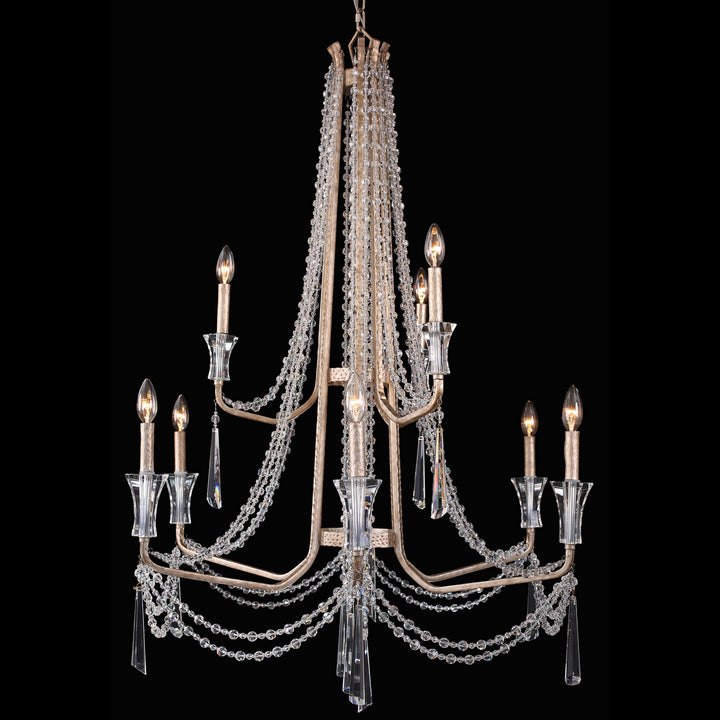 Varaluz Barcelona 270C09TR Chandelier Light - Transcend Silver