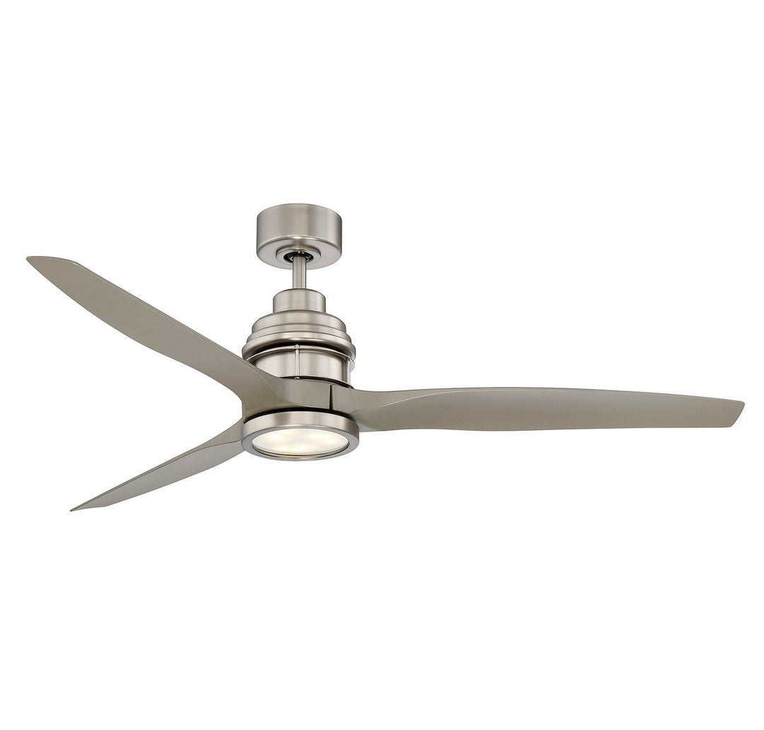 Meridian La Salle M2023BN Ceiling Fan 60 - Brushed Nickel, Silver/