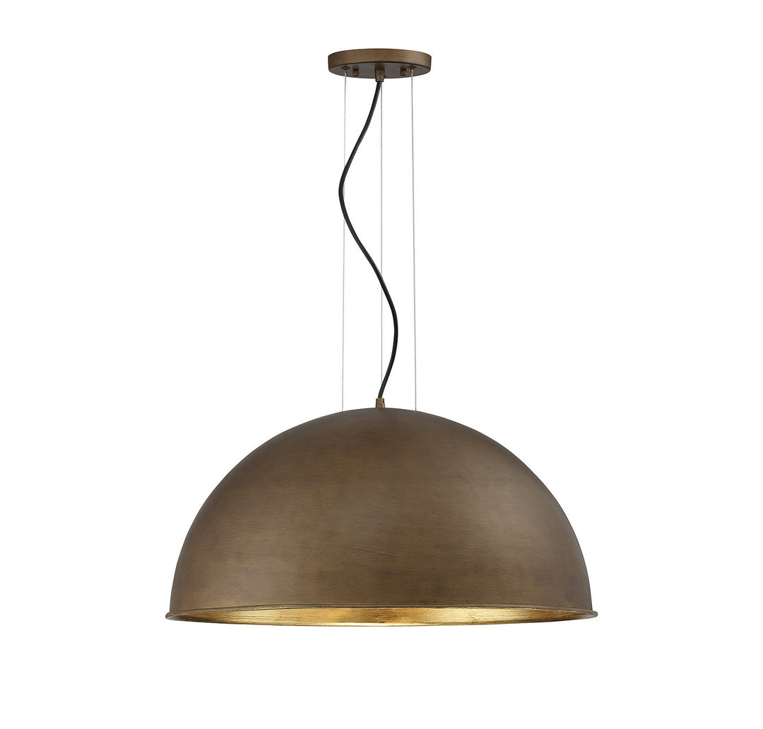 Savoy House Sommerton 7-5014-3-84 Pendant Light - Rubbed Bronze with Gold Leaf