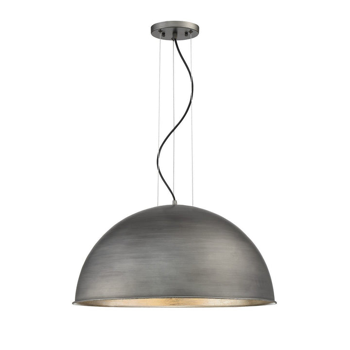 Savoy House Sommerton 7-5014-3-85 Pendant Light - Rubbed Zinc with Silver Leaf