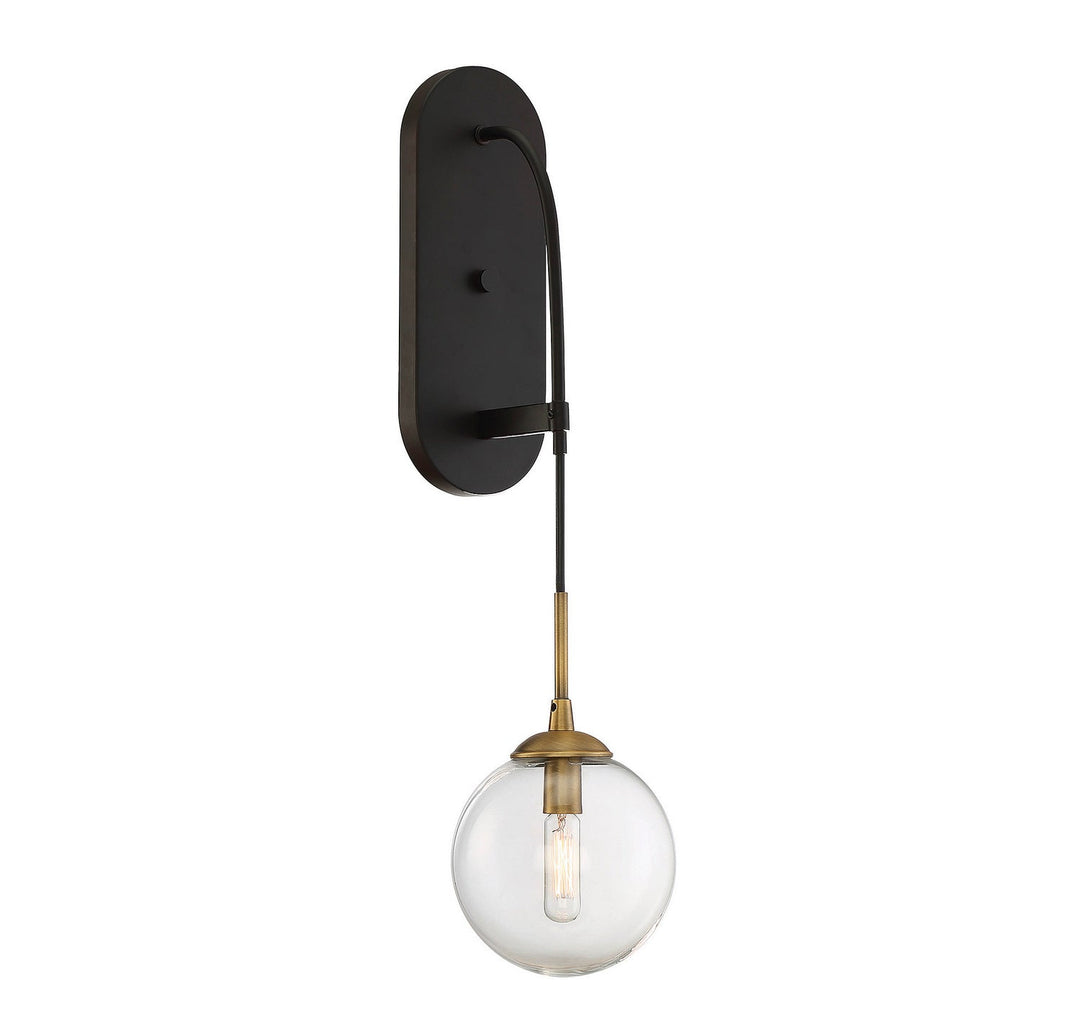Savoy House Fulton 9-5005-1-79 Wall Sconce Light - English Bronze and Warm Brass