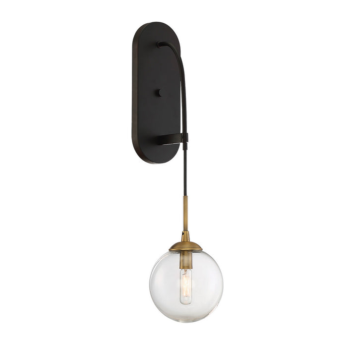 Savoy House Fulton 9-5005-1-79 Wall Sconce Light - English Bronze and Warm Brass