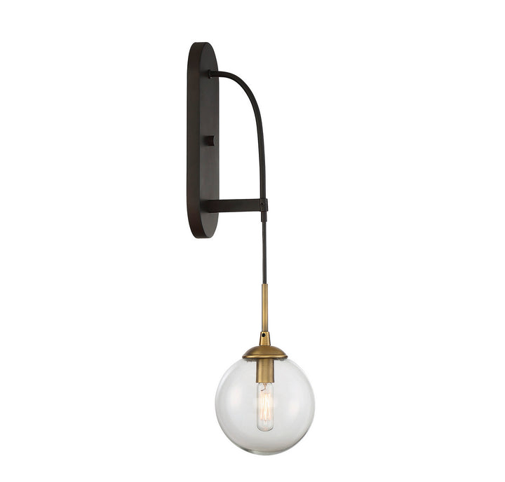Savoy House Fulton 9-5005-1-79 Wall Sconce Light - English Bronze and Warm Brass
