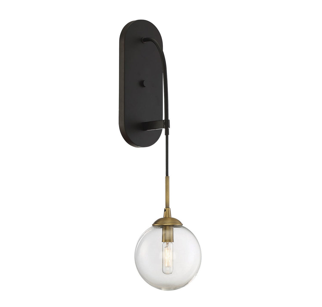 Savoy House Fulton 9-5005-1-79 Wall Sconce Light - English Bronze and Warm Brass