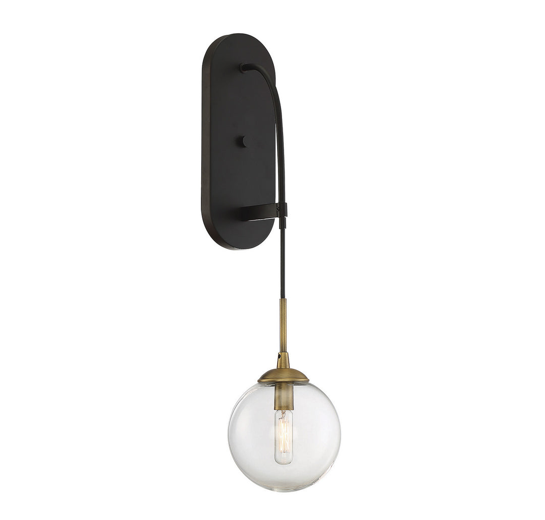 Savoy House Fulton 9-5005-1-79 Wall Sconce Light - English Bronze and Warm Brass