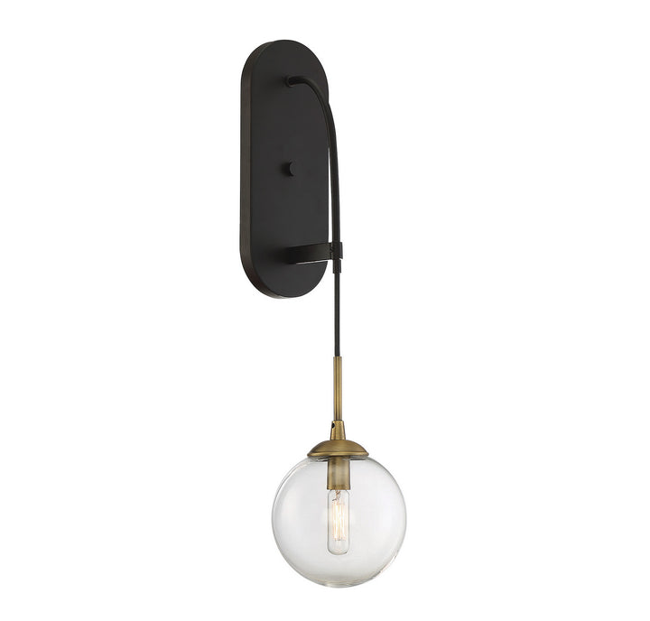 Savoy House Fulton 9-5005-1-79 Wall Sconce Light - English Bronze and Warm Brass