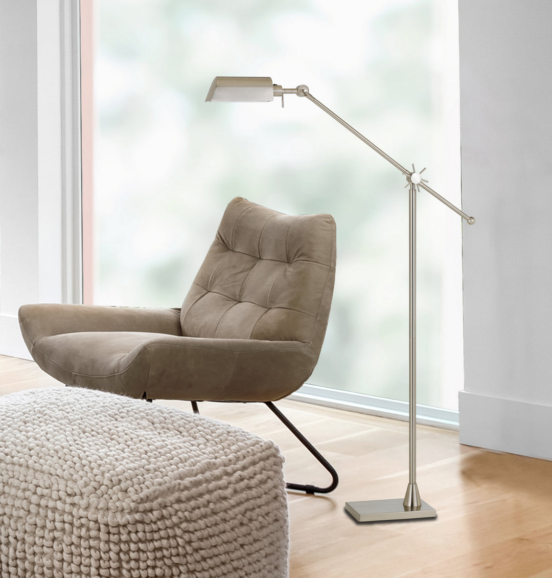 Cal Lighting BO-2694FL-BS Led Led Floor Lamp Lamp Pewter, Nickel, Silver