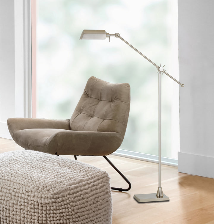 Cal Lighting BO-2694FL-BS Led Led Floor Lamp Lamp Pewter, Nickel, Silver