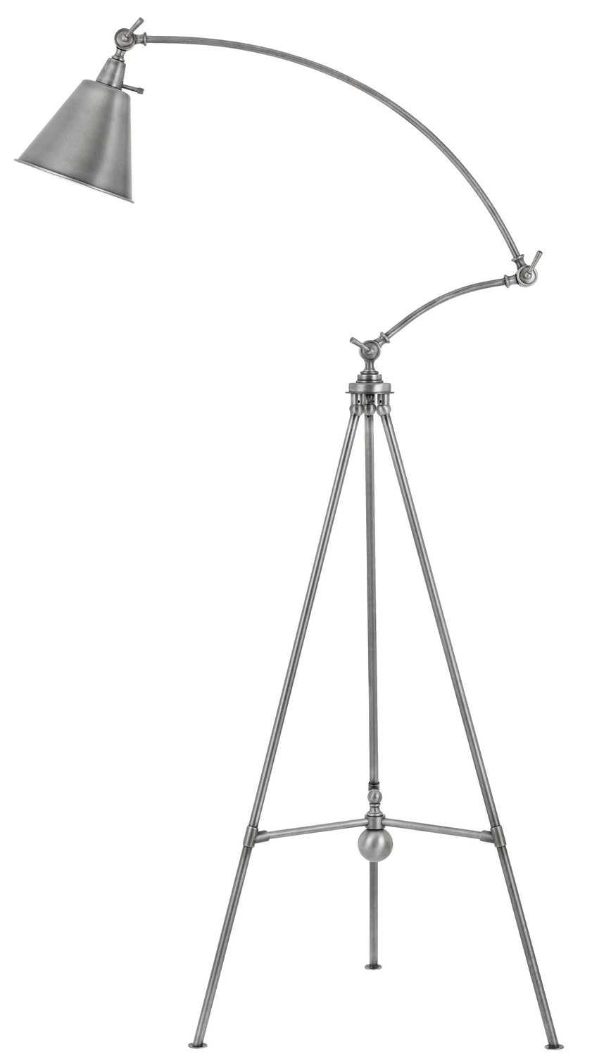 Cal Lighting BO-2713FL Merton One Light Floor Lamp Lamp Pewter, Nickel, Silver